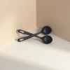 Black stainless steel soup spoon, long-handled household kitchen soup spoon, large spoon Specification image
